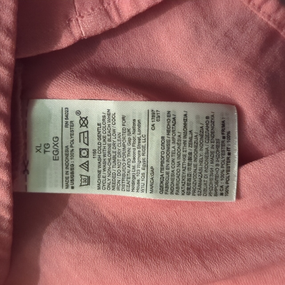 GAP Women's Dusty Pink Drapey Off-Shoulder Elbow Sleeves Peasant Blouse Top- XL - Picture 13 of 15